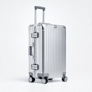 Suitcase Aluminum – TSA Lock, Spinner Wheels - sleek aluminum carry-on with spinner wheels for easy travel.