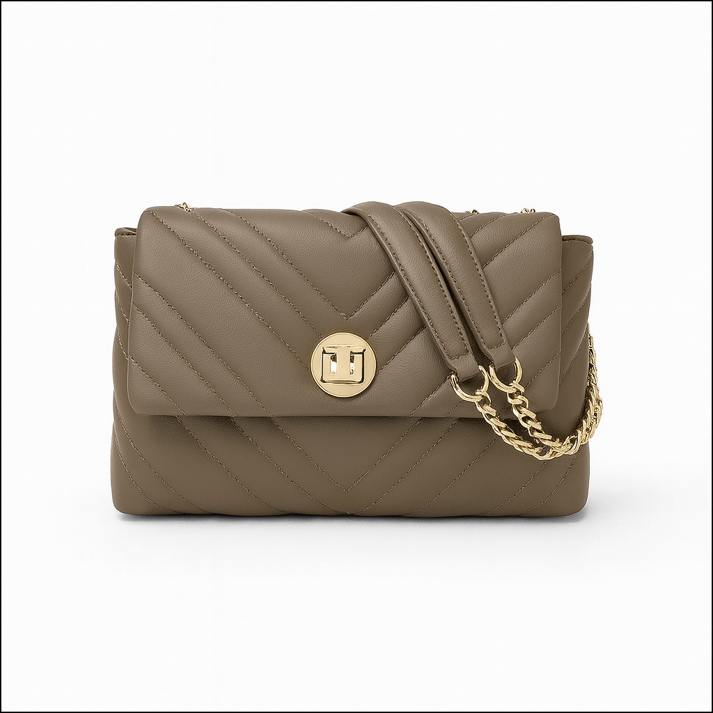 Shoulder Bag with Gold Chain