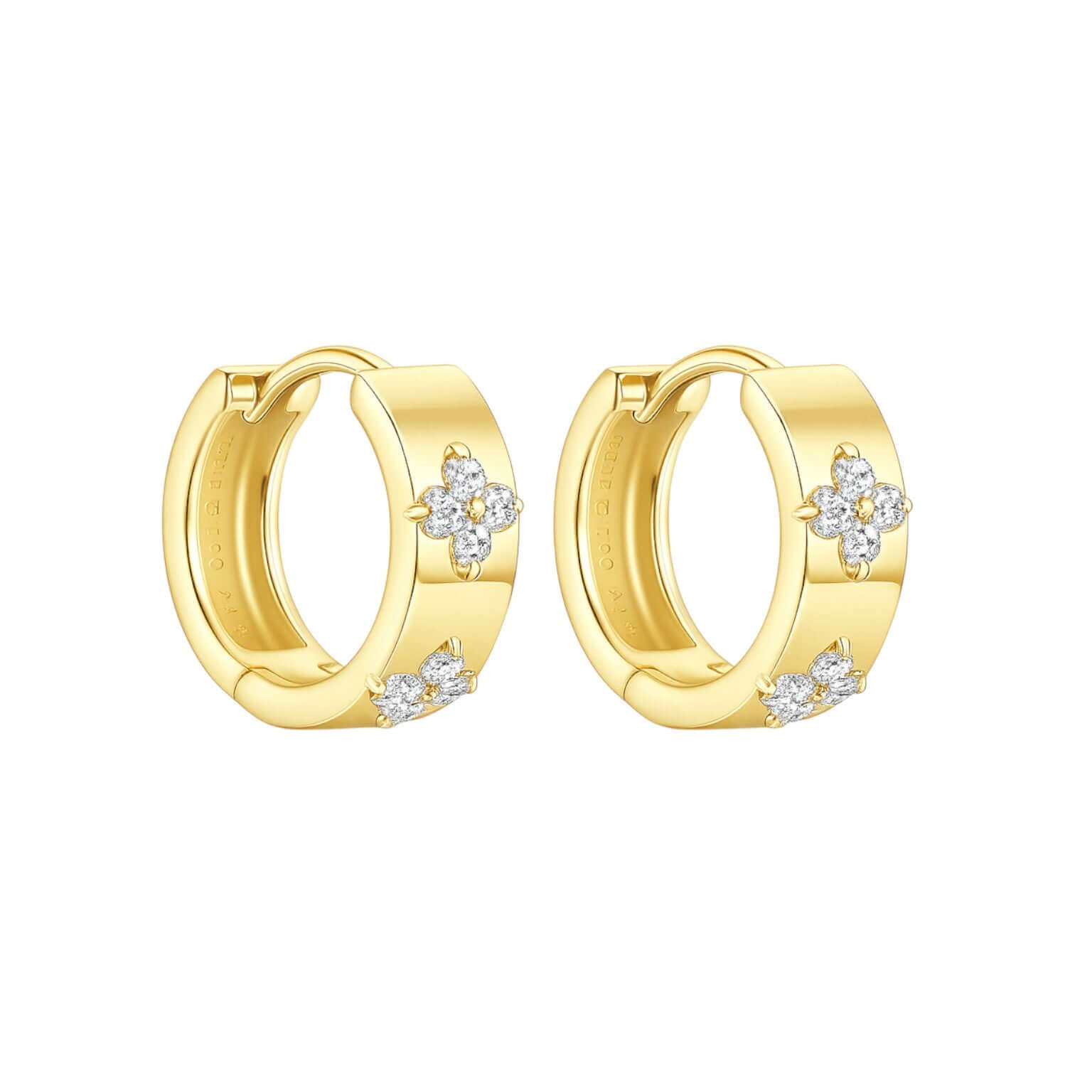Moissanite Hoop Huggie Earrings