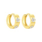 Moissanite Hoop Huggie Earrings