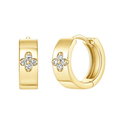 Moissanite Hoop Huggie Earrings