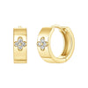Moissanite Hoop Huggie Earrings