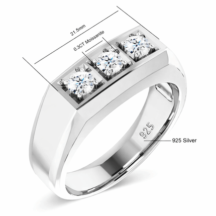 Herren-Moissanit-Ring