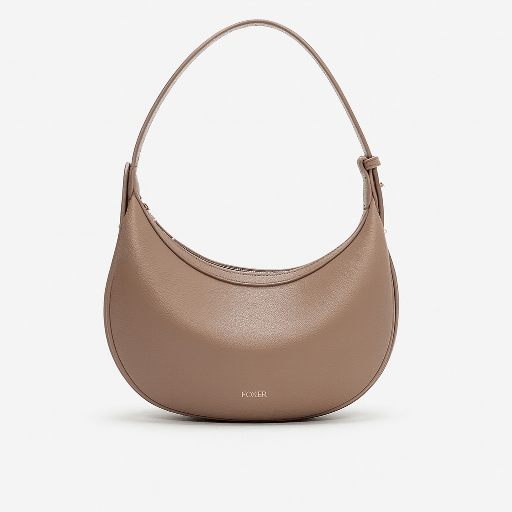 Half Moon Bag in soft PU material with zipper closure, designed for women as shoulder and crossbody bags.
