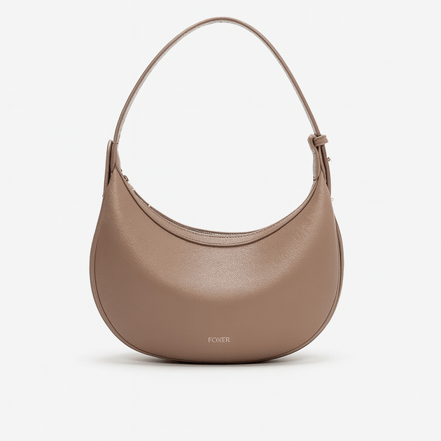 Half Moon Bag in soft PU material with zipper closure, designed for women as shoulder and crossbody bags.