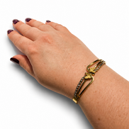 Bracciale Rigido con Farfalle Decorative