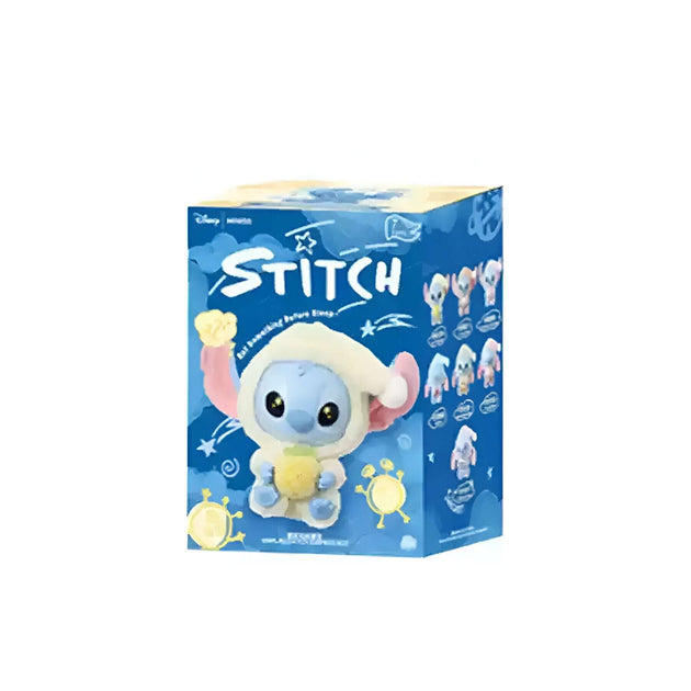 Disney Lilo Stitch toy, vinyl doll in blue packaging, Mystery Box collectible for fans and collectors.