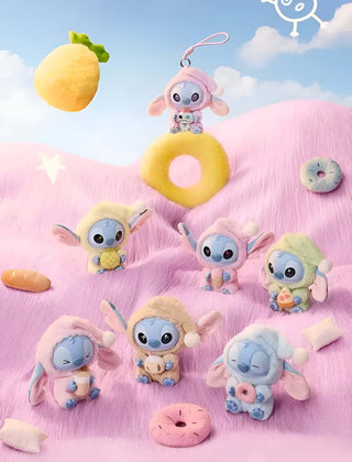 Disney Lilo Stitch toy collection featuring pastel colors and six plush figures, ideal for collectors and fans.