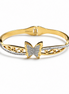 Bracciale Rigido con Farfalla e Cristalli