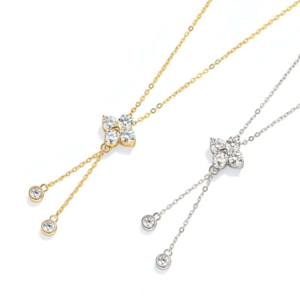 Four Leaf Clover Necklace Moissanite - Marùe