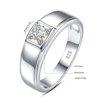 Moissanit Herrenring