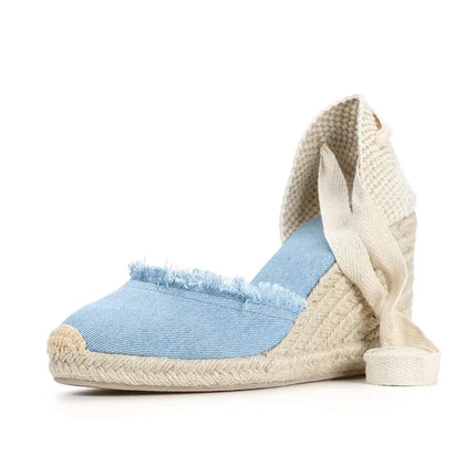 Women’s Denim Espadrilles Wedge Sandals