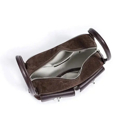 Wildleder-Umhängetasche aus echtem Leder