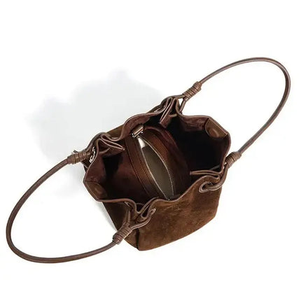 Wildleder-Handtasche Echtes Leder