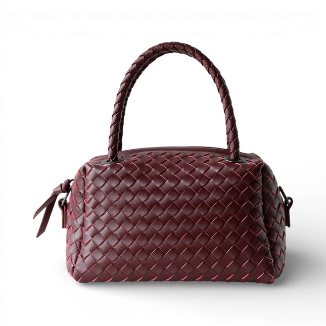 2026 New Cowhide Leather Woven Bag