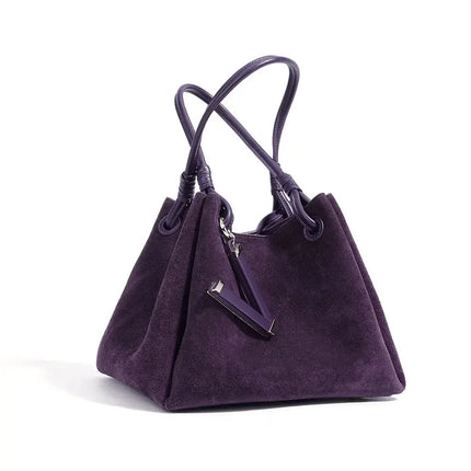 Wildleder-Handtasche Echtes Leder