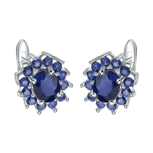 Blue Sapphire Stud Earrings