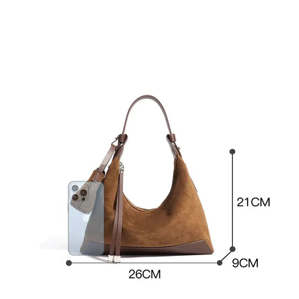 Women's Cowhide Leather Suede Bag