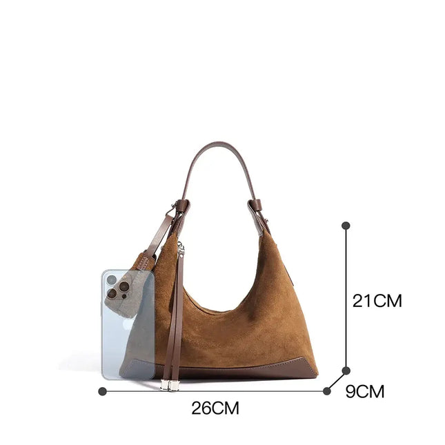 Women's Cowhide Leather Suede Bag