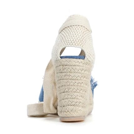 Women’s Denim Espadrilles Wedge Sandals