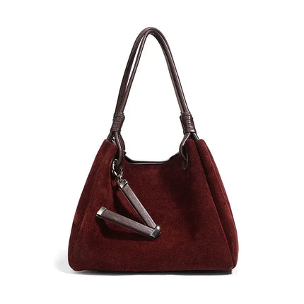 Wildleder-Handtasche Echtes Leder