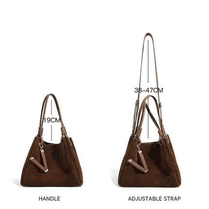 Wildleder-Handtasche Echtes Leder