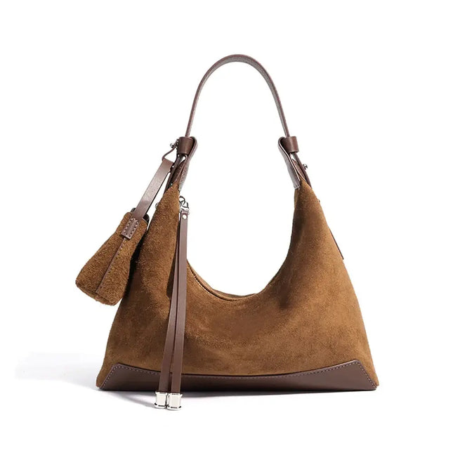 Women's Cowhide Leather Suede Bag