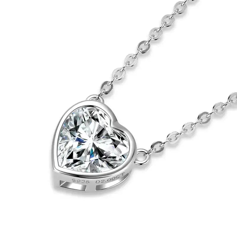 Heart Moissanite Pendant Necklace - Marùe