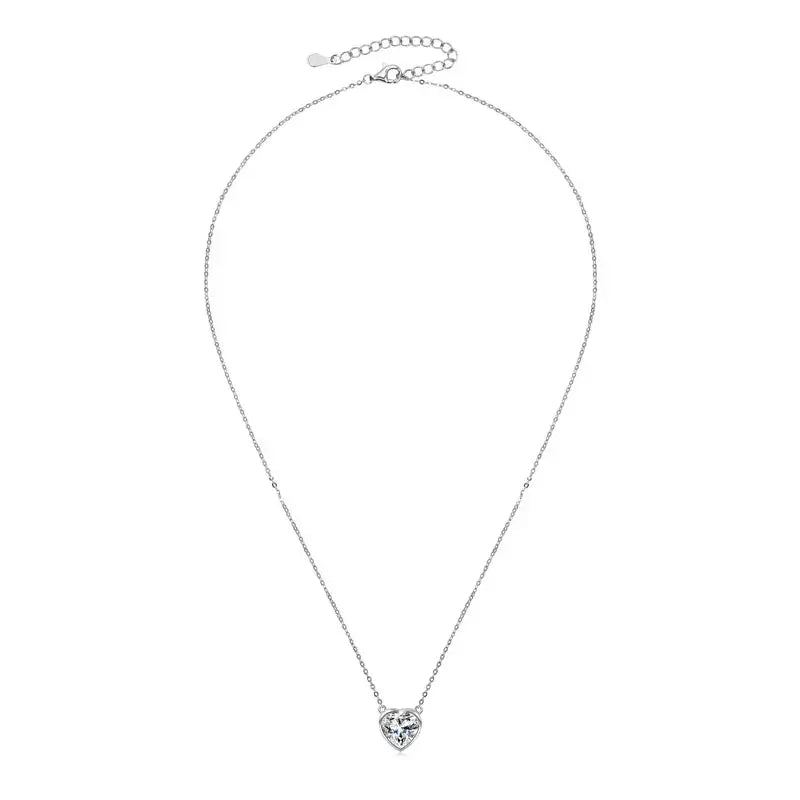 Heart Moissanite Pendant Necklace - Marùe
