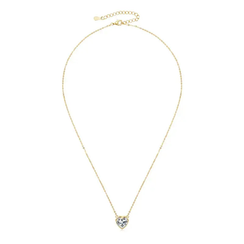 Heart Moissanite Pendant Necklace - Marùe