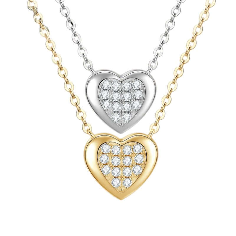 Heart Necklace Moissanite - Certified - Marùe