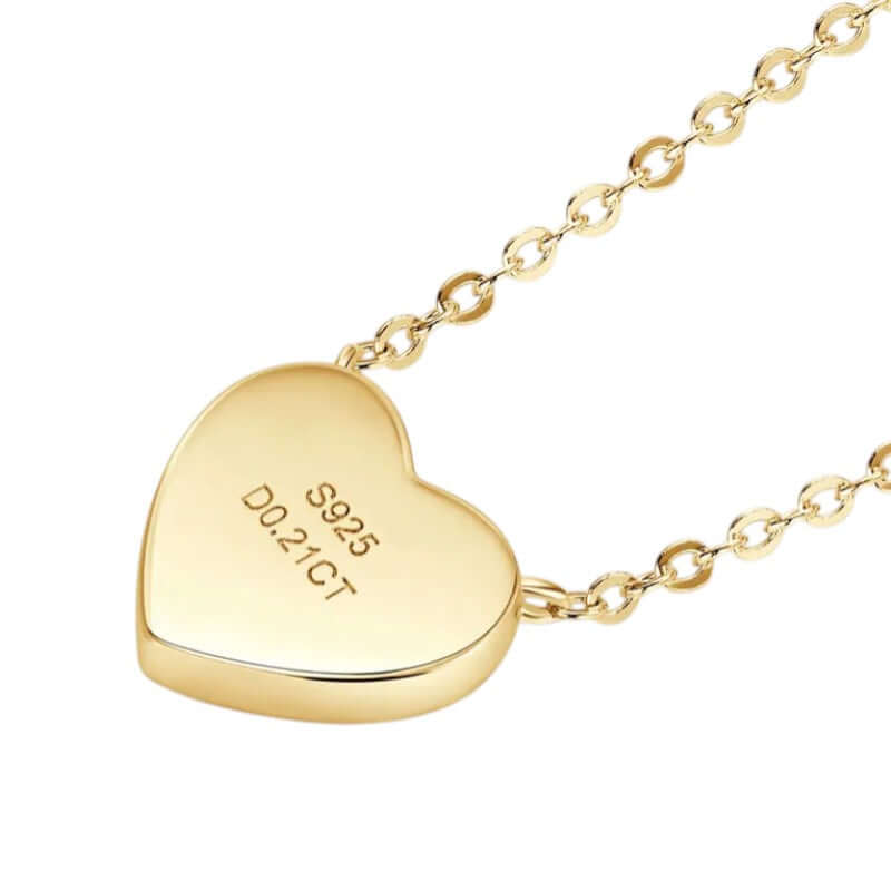 Heart Necklace Moissanite - Certified - Marùe