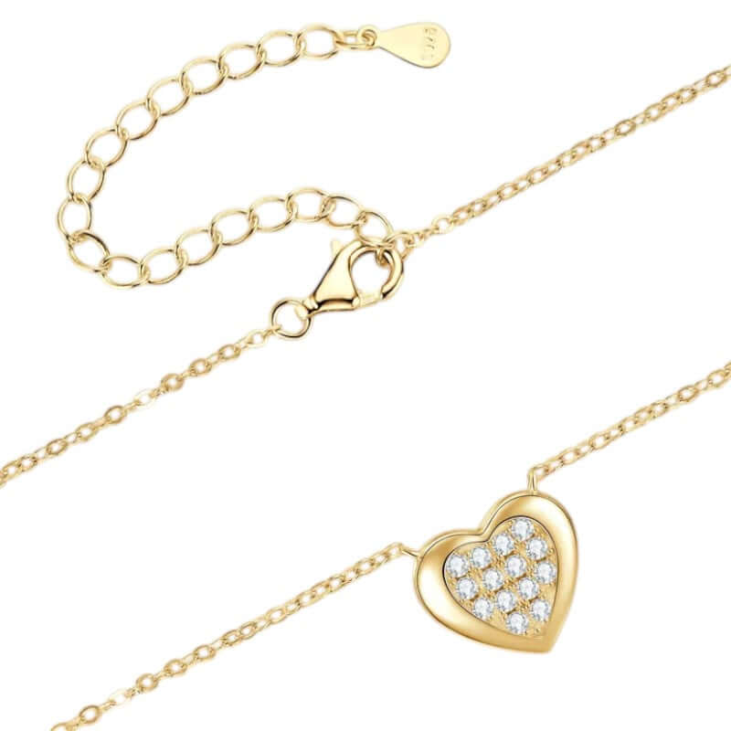 Heart Necklace Moissanite - Certified - Marùe