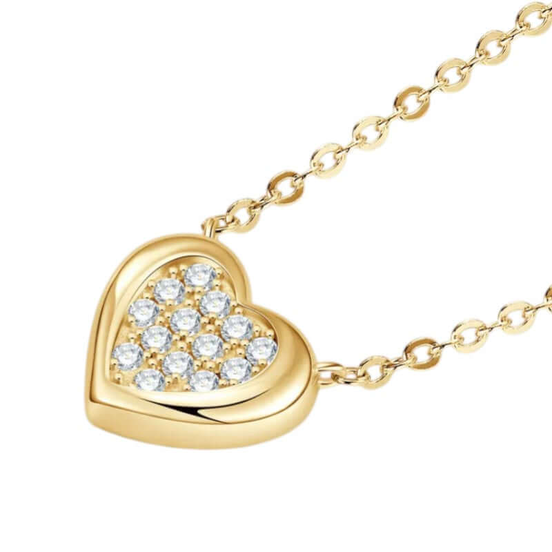 Heart Necklace Moissanite - Certified - Marùe