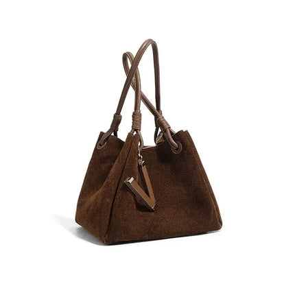 Wildleder-Handtasche Echtes Leder