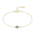 Elegant Bracelet 925 Sterling Silver with zircon and crystal stones in trendy chain design.
