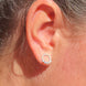 Orecchini con diamante moissanite 