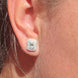 Moissanite Stud Earrings – Emerald Cut Iced Out Design