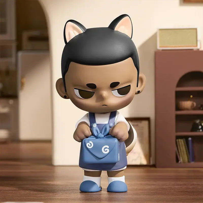 Kubo Pop Mart Action Figure, collectible model in black and blue, perfect for display or gifting, crafted with premium detailing.