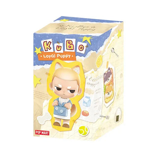 Kubo Pop Mart Action Figure, loyal puppy design, collectible model for fans and collectors, vibrant colors.