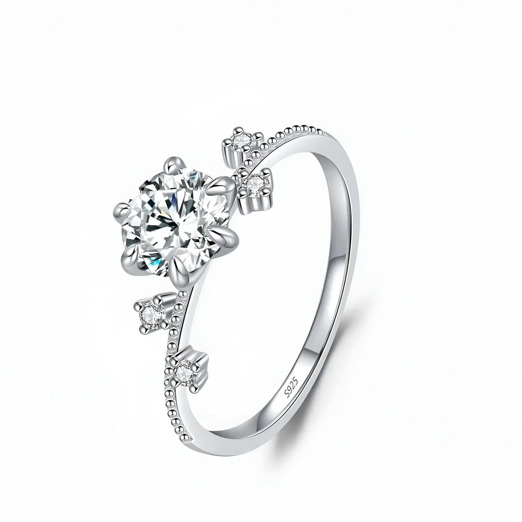 Lab Diamond Moissanite Ring 925 Sterling Silver