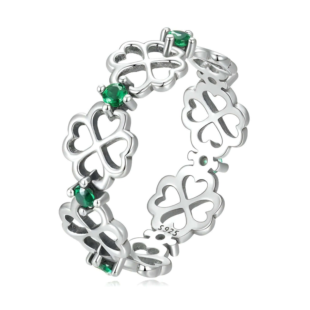 Lucky Cocktail Ring 925 Sterling Silver Zircon