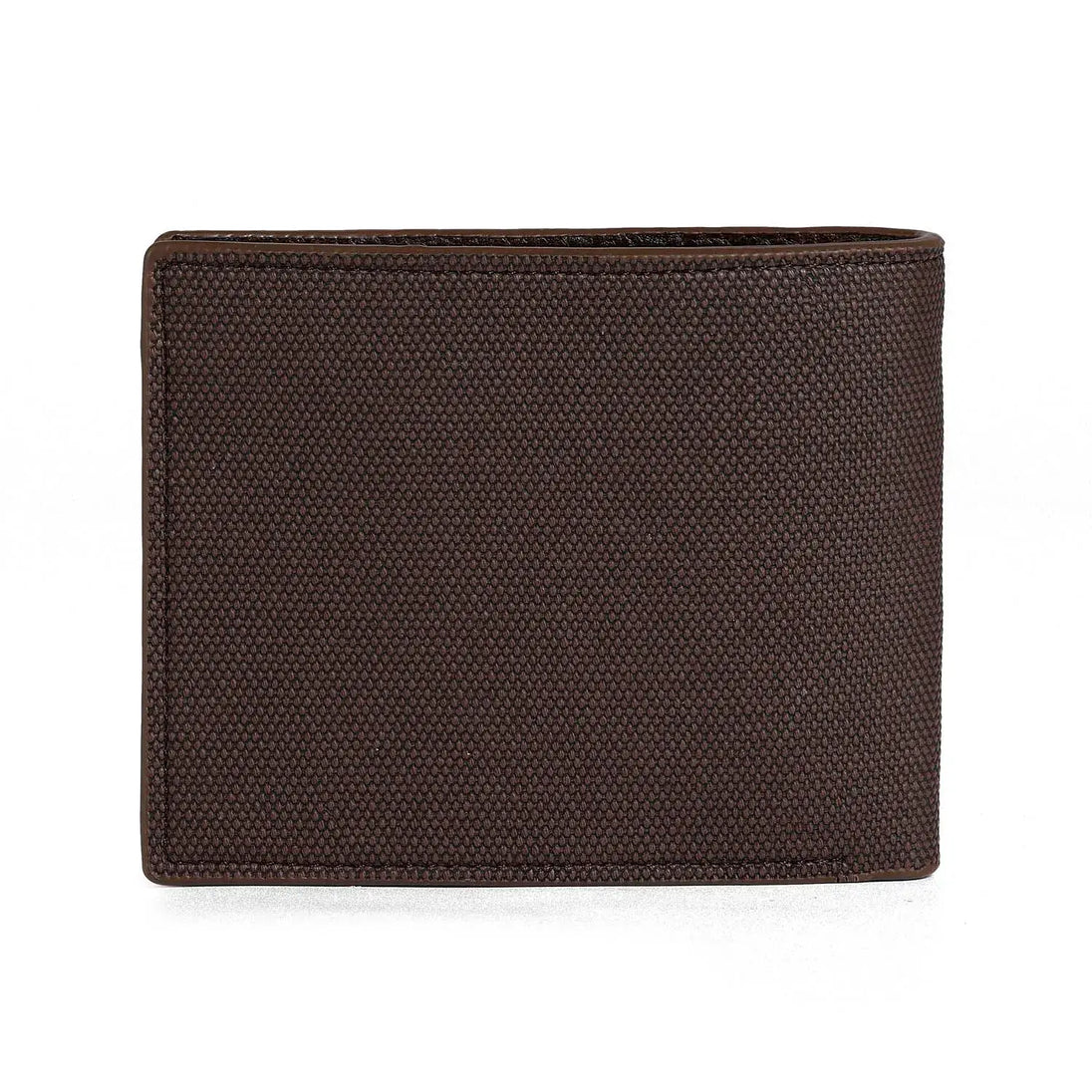 Luxury brown PU leather wallet, unisex design, compact with textured finish, perfect for cards and cash.