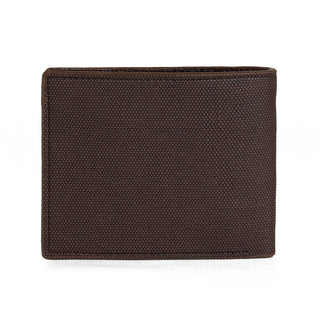Luxury brown PU leather wallet, unisex design, compact with textured finish, perfect for cards and cash.