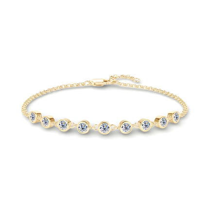 Gold Bracelet With Moissanite Stones - Marùe
