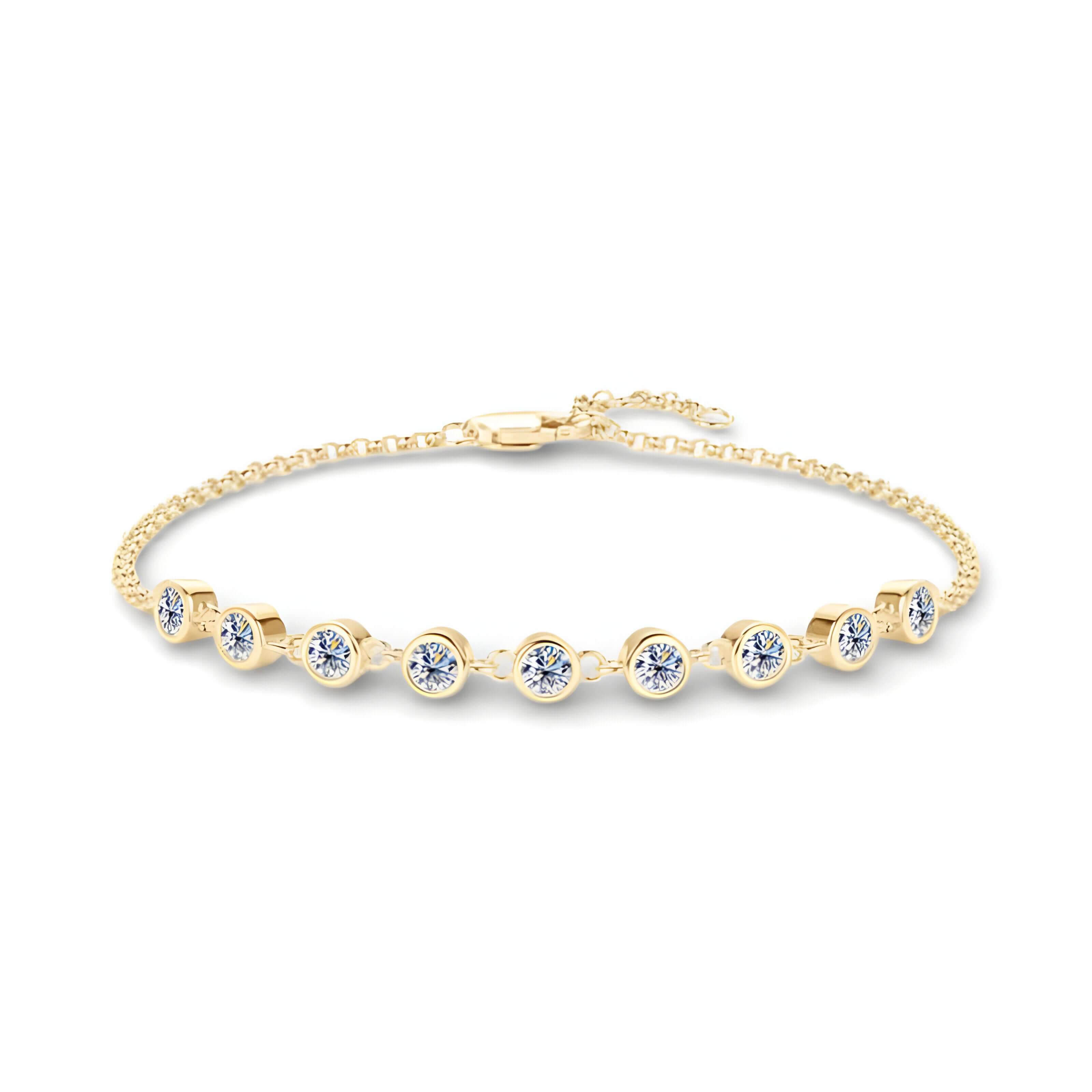 Gold Bracelet With Moissanite Stones - Marùe