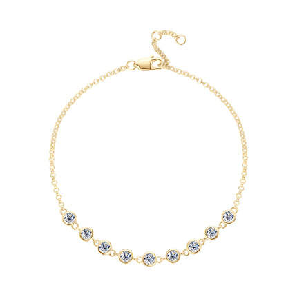 Gold Bracelet With Moissanite Stones - Marùe