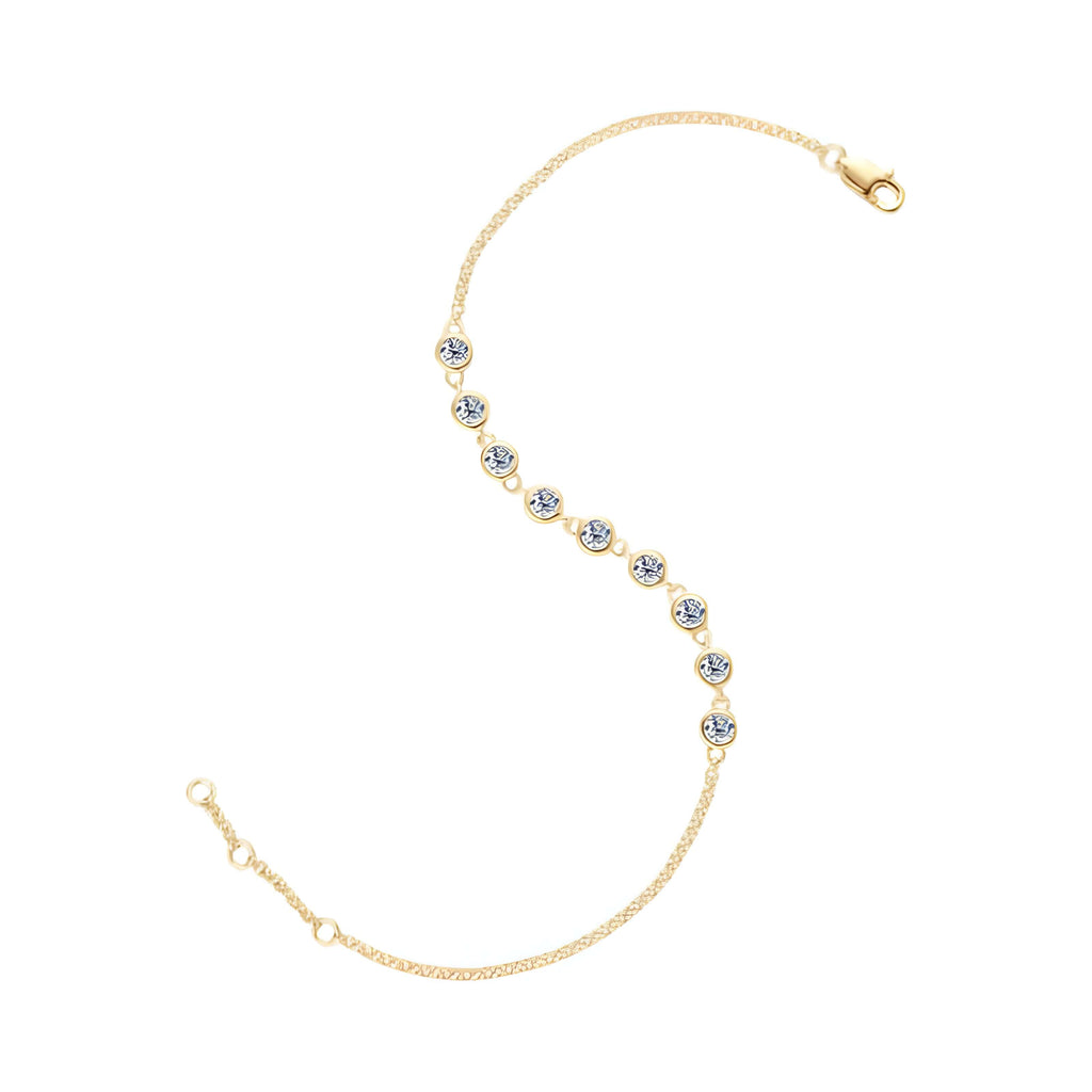 Gold Bracelet With Moissanite Stones - Marùe