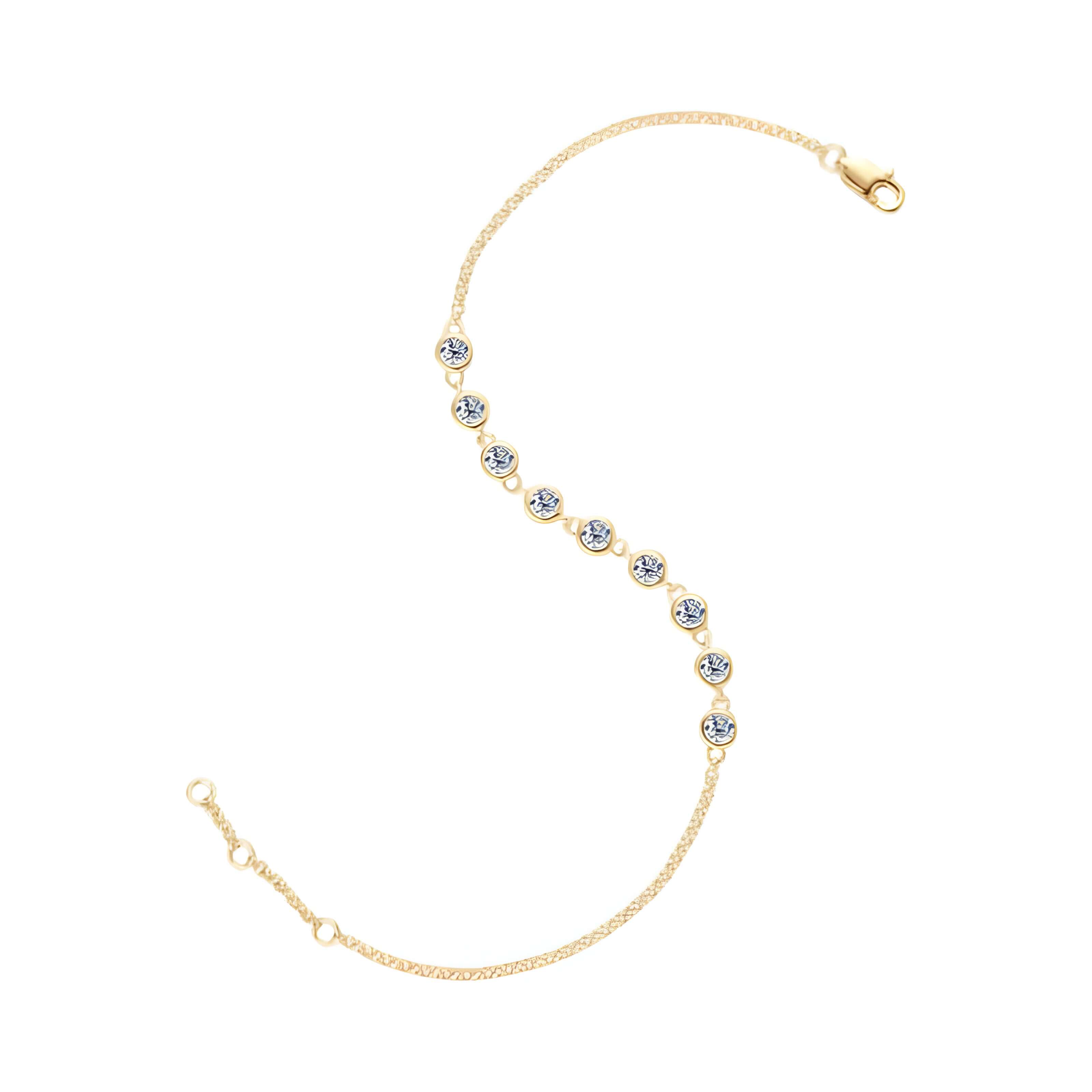 Gold Bracelet With Moissanite Stones - Marùe