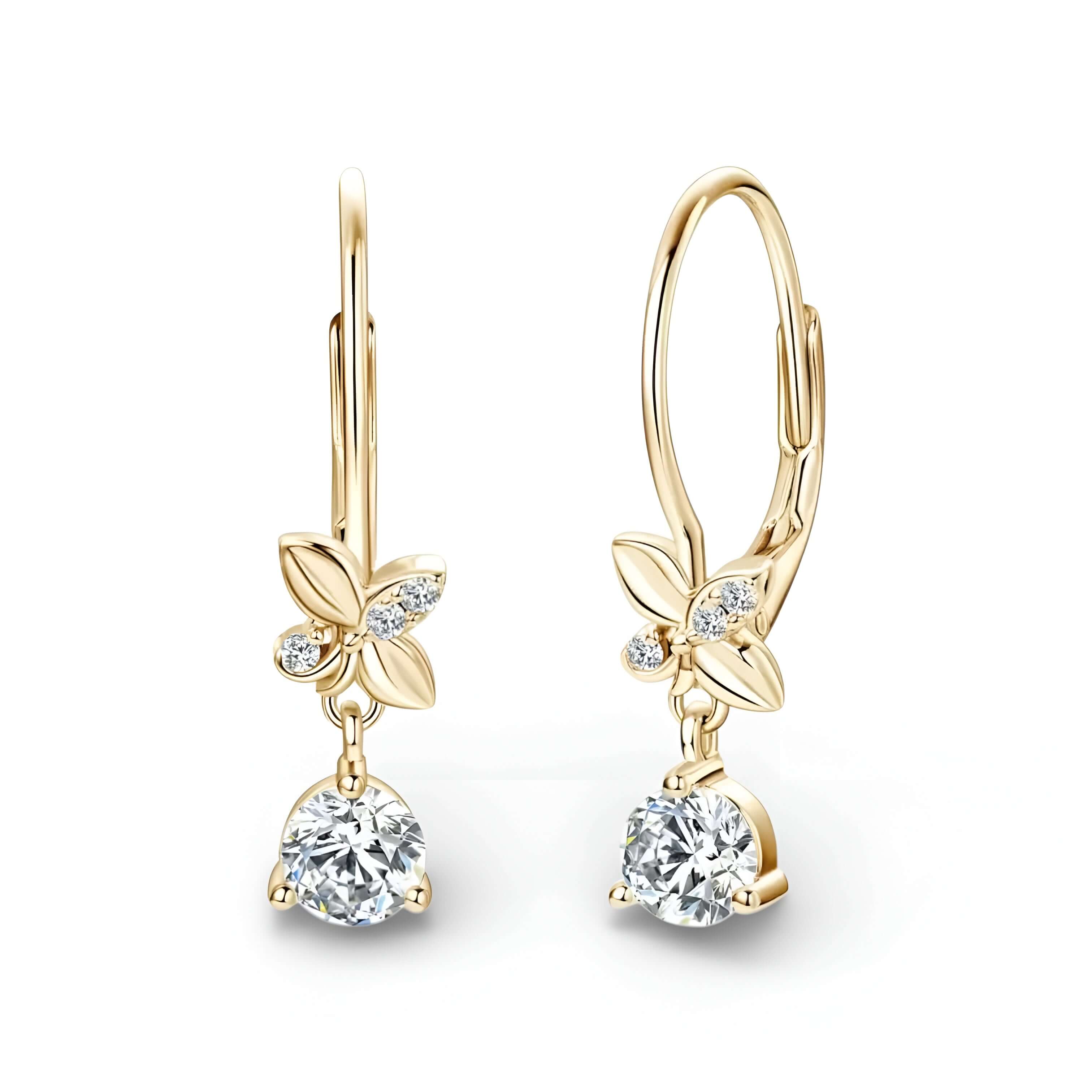 Moissanite Drop Earring 925 Sterling Silver - Marùe